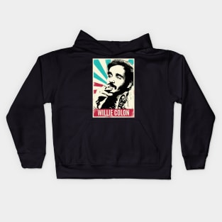 Vintage Retro Willie Colon 80s Kids Hoodie